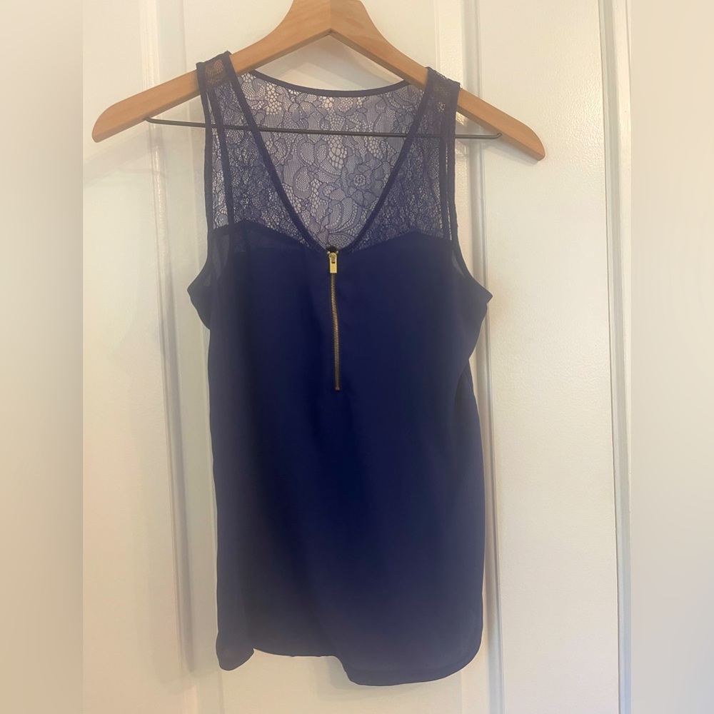 Express sleeveless blouse, Navy size XS